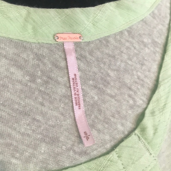 Free People Keep It Casual Queen Green Top. S - Picture 6 of 10